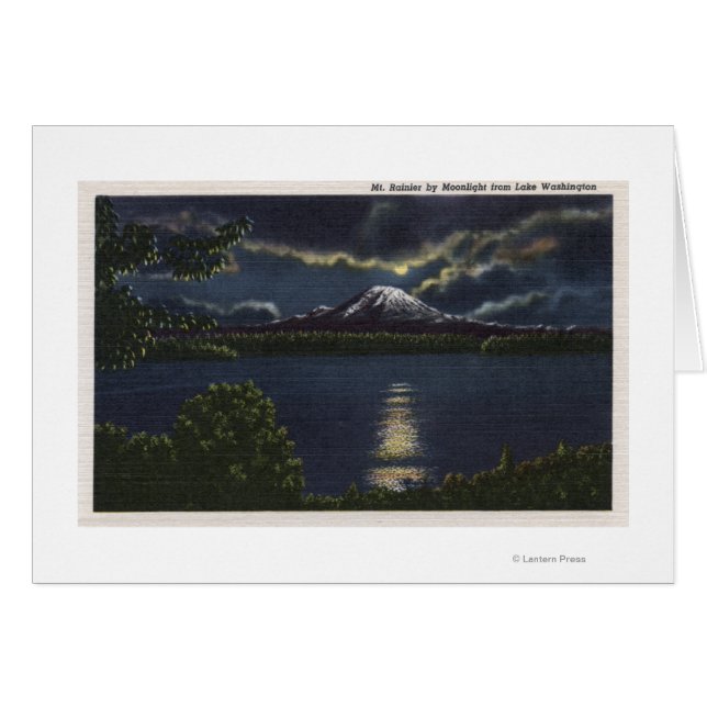 Seattle, Washington - Vista panorámica del Monte. (Anverso (Horizontal))