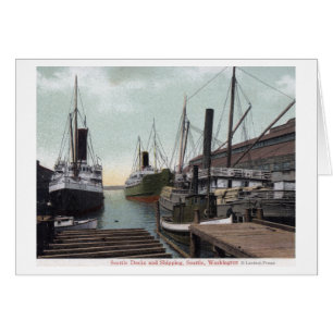 Seattle, WashingtonView del muelle y los barcos
