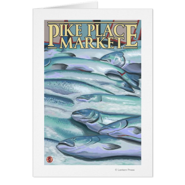 SeattleFish sobre el hielo en el mercado de la pla (Frente)