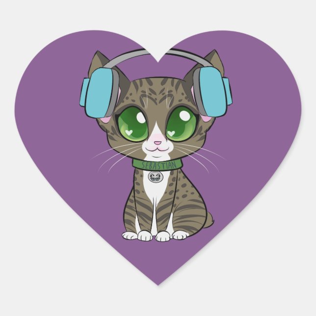 Sebastian Classic Heart Pegatina (Anverso)