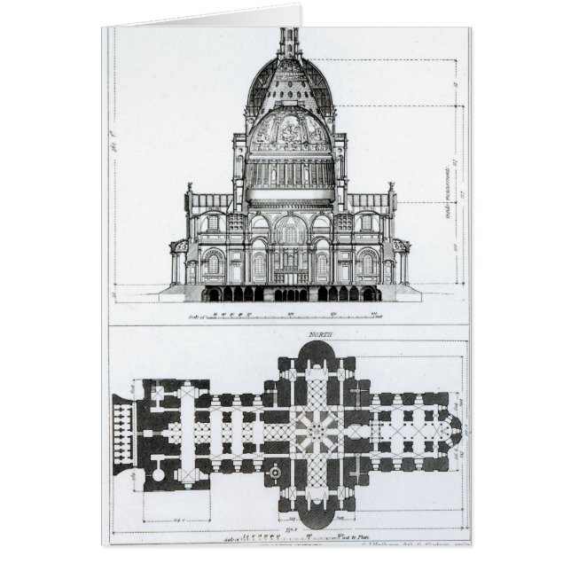 Sección representativa de la catedral de San Pablo (Frente)