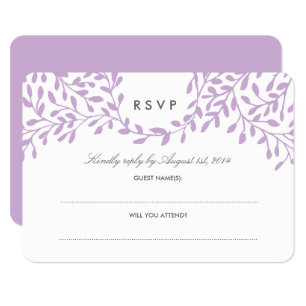 Secret Garden Wedding RSVP - Orquídea