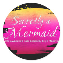 Secretamente una sirena - Pegatina - Negro y Rosa