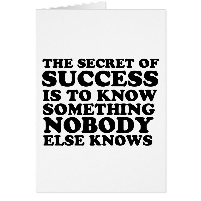 Secreto del éxito (Frente)