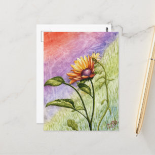 Secretos de girasol en la postal del atardecer