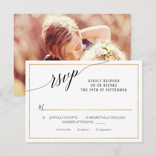 Secuencia de comandos de PLANTILLA Boda simple oro (Anverso / Reverso)