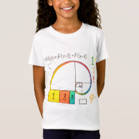 Secuencia de Fibonacci y Camiseta de Matemáticas d