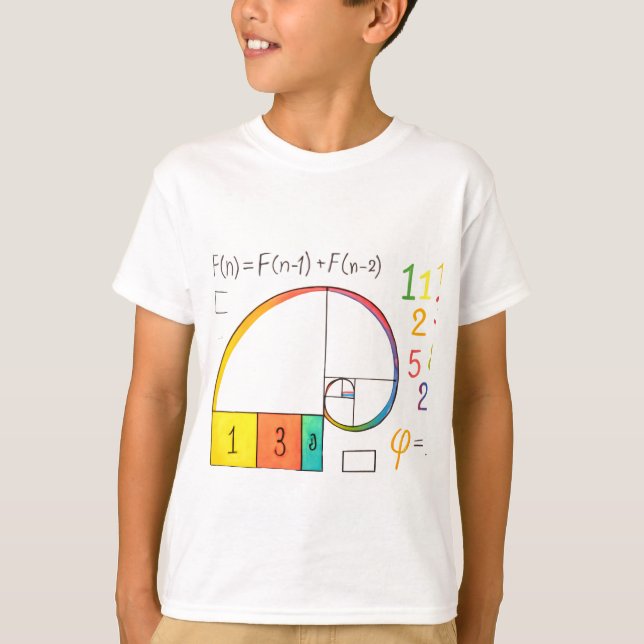 Secuencia de Fibonacci y Camiseta de Matemáticas d (Anverso)
