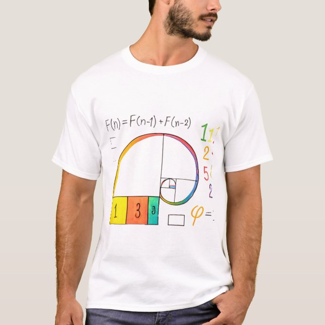 Secuencia de Fibonacci y Camiseta de Matemáticas d (Anverso)