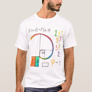 Secuencia de Fibonacci y Camiseta de Matemáticas d