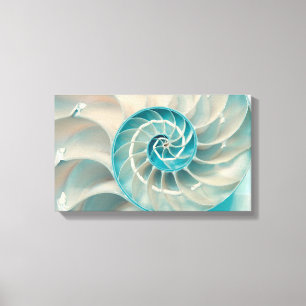 Secuencia de lienzo Print-Fibonacci en la vida mar