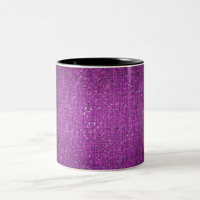 Secuencia Purpurina púrpura Disco Glitz Copa Mug (Centro)