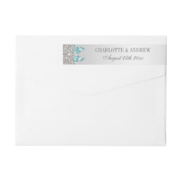 Secuencias plateadas de arco azul Verde azulado y