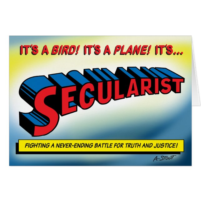 ¡SECULARISTA! El verdadero super héroe - (Anverso (Horizontal))