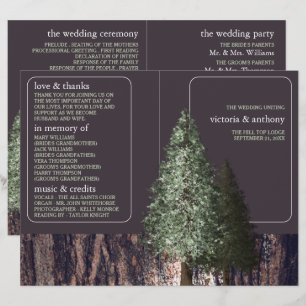 Secuoyas y corteza, programa de bodas rusticas