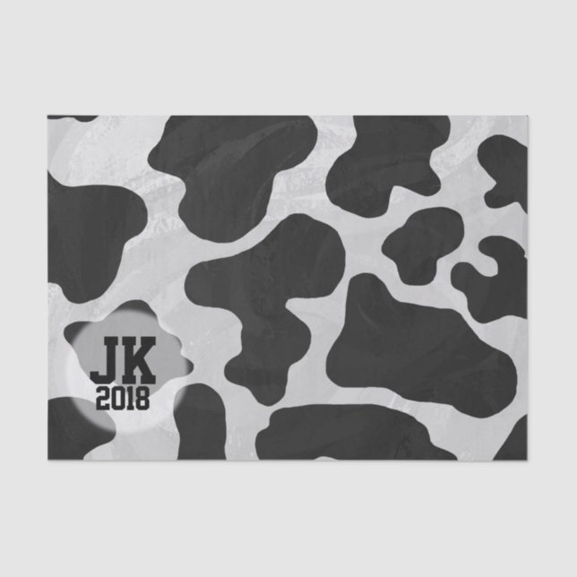 Seda 03 de 12 Papel de tejidos del patrón de vaca (Anverso)