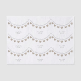 Seda 13.º Boda Aniversario de papel de tejido cardíaco 