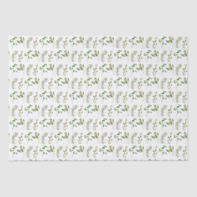 Seda 4 Papel de tejidos HERBS FRESCOS (Anverso)