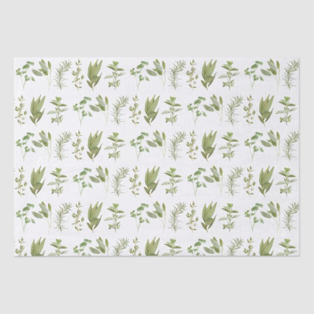 Seda 6 Papel de tejidos HERBS FRESCOS I (Anverso)