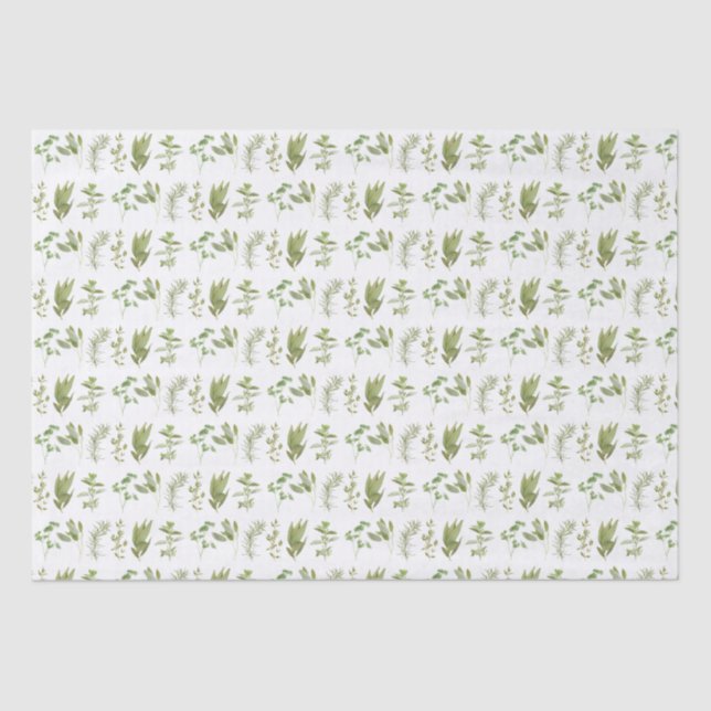 Seda 6 Papel de tejidos HERBS FRESCOS II (Anverso)