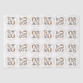 Seda 80.º Papel de los tejidos de cumpleaños