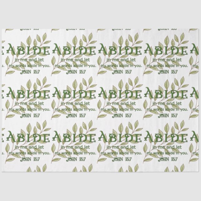 Seda Abide En Mi Papel De Tejido Cristiano (Anverso)