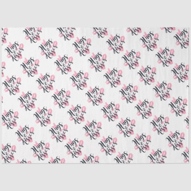 Seda Abrazos y besos con papel de tejidos cardíacos (Anverso)