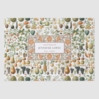 Seda Adolphe Millot Patrón de frutas Papel de tejidos