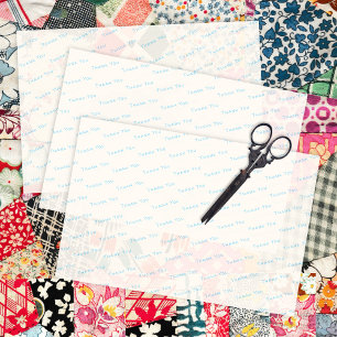 Seda Agradecimiento de texto de papel de Tejido comerci