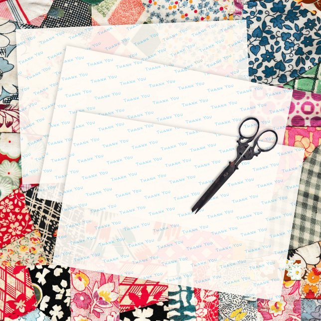 Seda Agradecimiento de texto de papel de Tejido comerci (Subido por el creador)