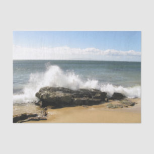 Seda Agua de la escena de la playa que salpica el papel