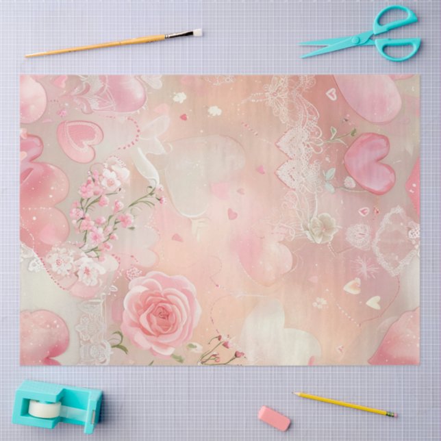 Seda Alas de papel y rosas (Artesanía)