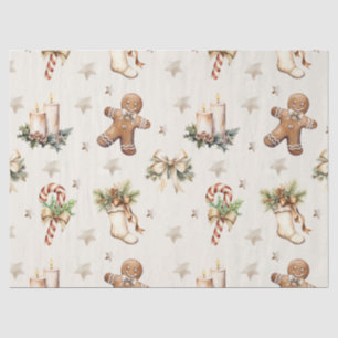 Seda Alegría de Pan de Jengibre – Papel Tisú Navideño C