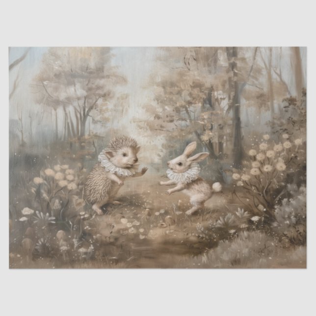 Seda Amigos - Papel de té estilo pintura al aceite (Anverso)