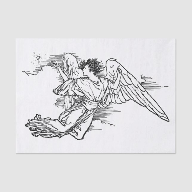 Seda ANGEL de papel de tejidos (Anverso)