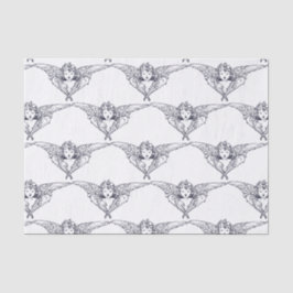 Seda ÁNGELES DE Papel Tejido EN AZUL Y BLANCO