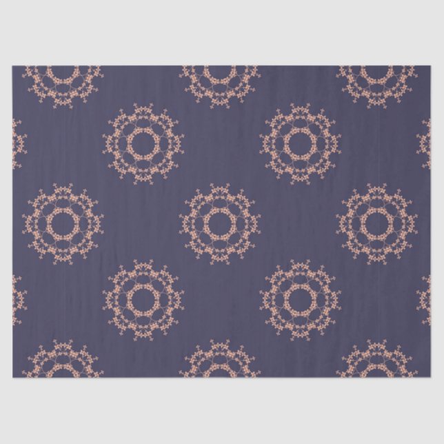 Seda anillo de papel de tejido de flores (Anverso)