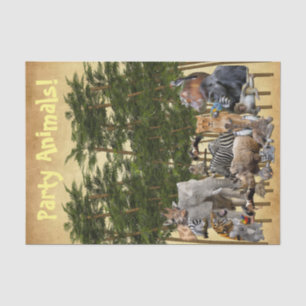 Seda Animales Fiestas de papel de tejidos