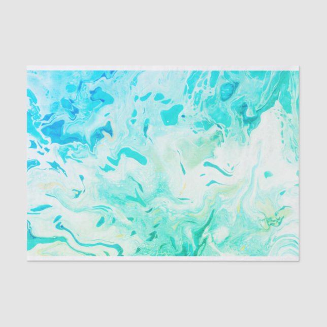 Seda Aqua sacude sombras de papel azul de tono verde (Anverso)