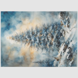 Seda Árbol de maravillas de invierno y papel de descodi