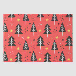 Seda Árbol de Navidad y papel de tono de estrella amari