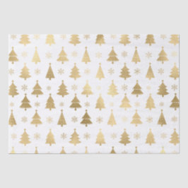 Seda Árboles de Navidad con papel de aluminio blanco y 