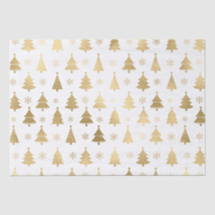 Seda Árboles de Navidad con papel de aluminio blanco y 