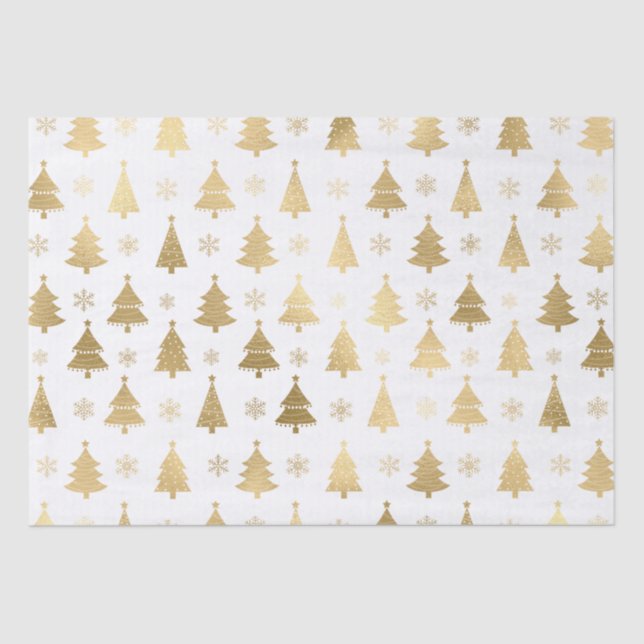 Seda Árboles de Navidad con papel de aluminio blanco y  (Anverso)