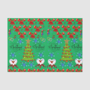Seda Árboles de navidad de papel decorativo