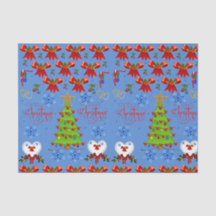 Seda Árboles de navidad de papel decorativo