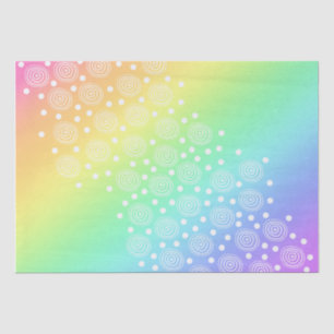 Seda Arcoiris con papel de tono de círculos divertidos