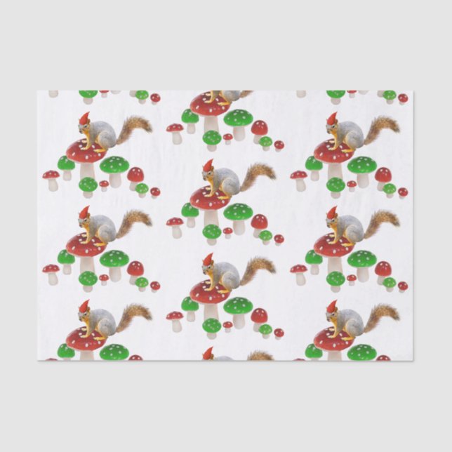 Seda Ardilla con papel de tejido de hongos (Anverso)