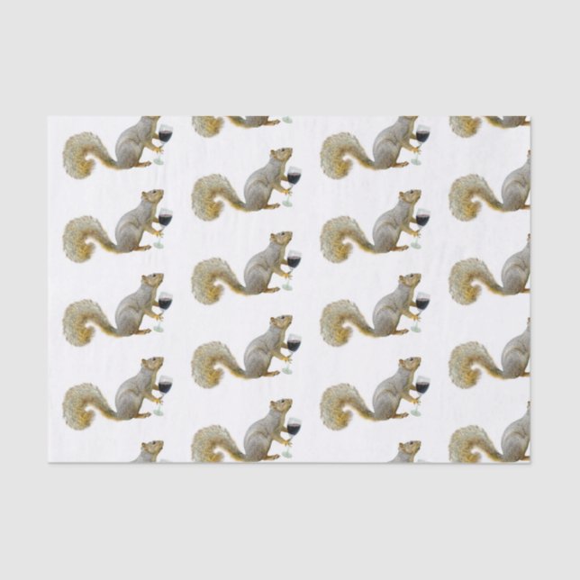 Seda Ardilla con papel de tejido de vino (Anverso)