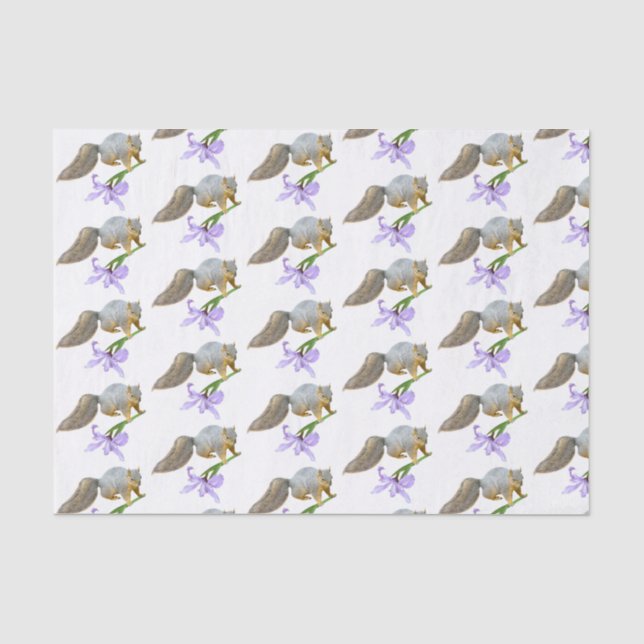 Seda Ardilla con papel tisular de Iris (Anverso)